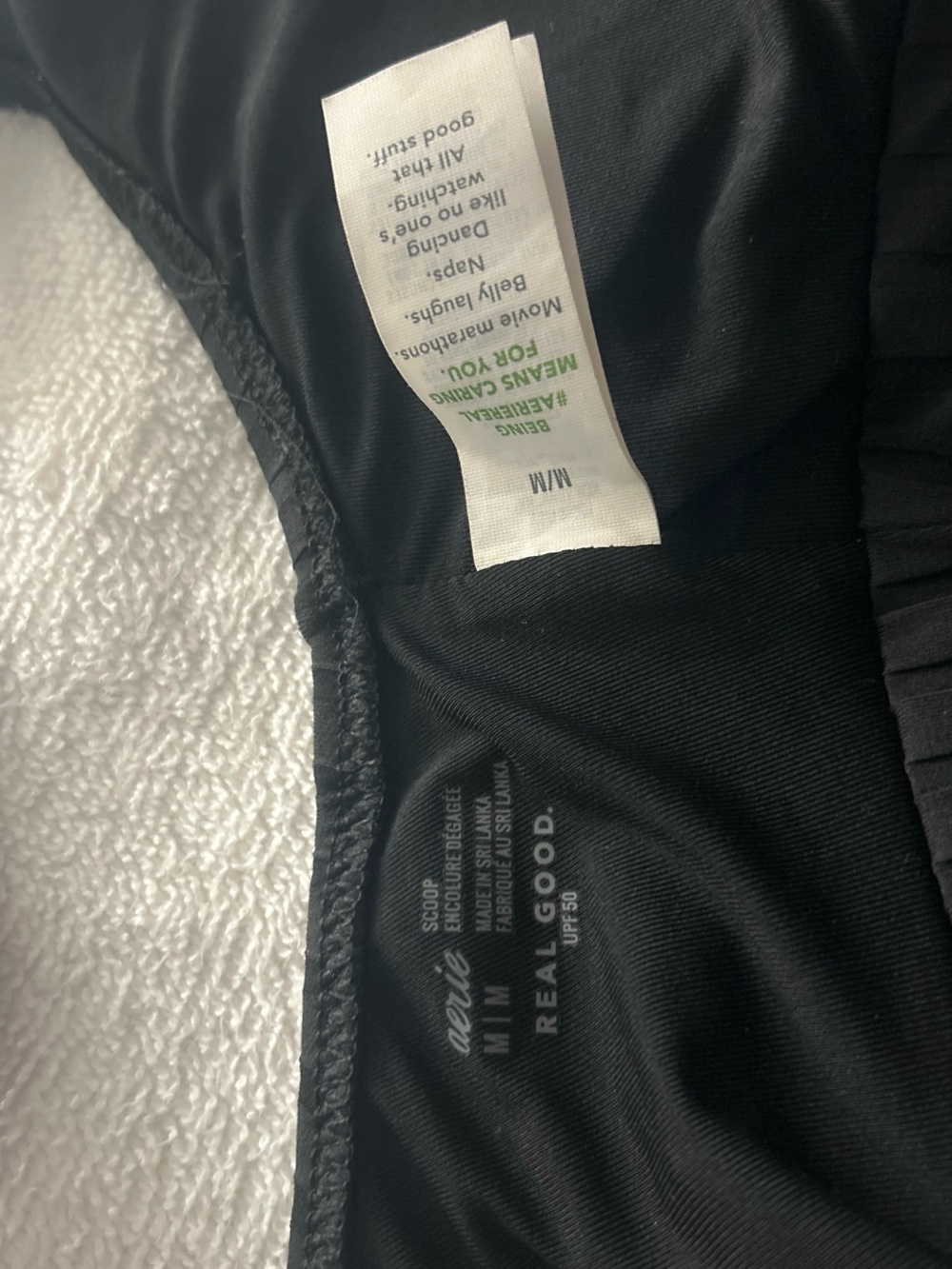 aerie Black Scoop Bralette - M